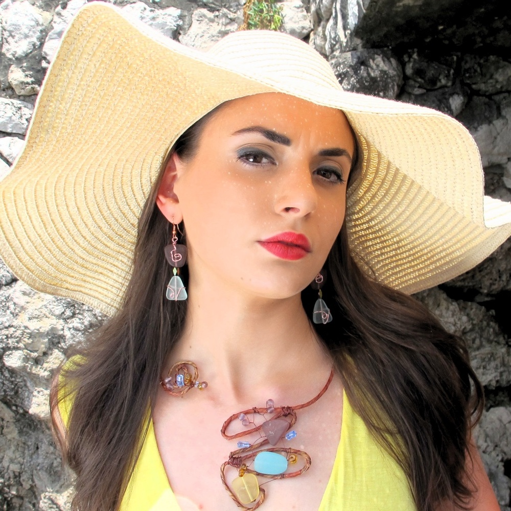 Handmade Jewelry, Sea Glass, Necklace